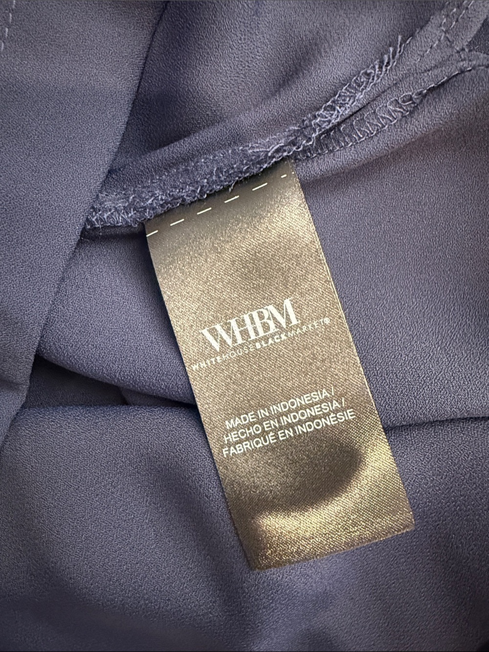 White House Black Market navy blouse - Picture 4 of 4